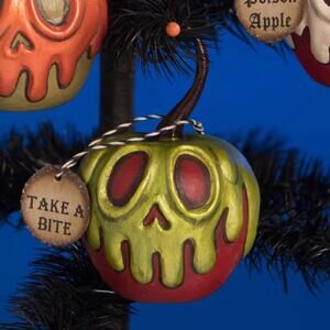 Bethany Lowe Small Poison Apple Ornament Red With Green LeeAnn Kress Halloween